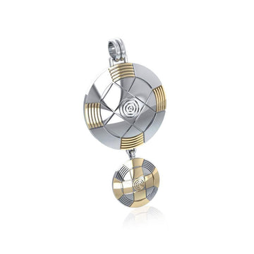 Protection Centralization sterling silver with 14k gold accents Pendant MPD1242 - Jewelry